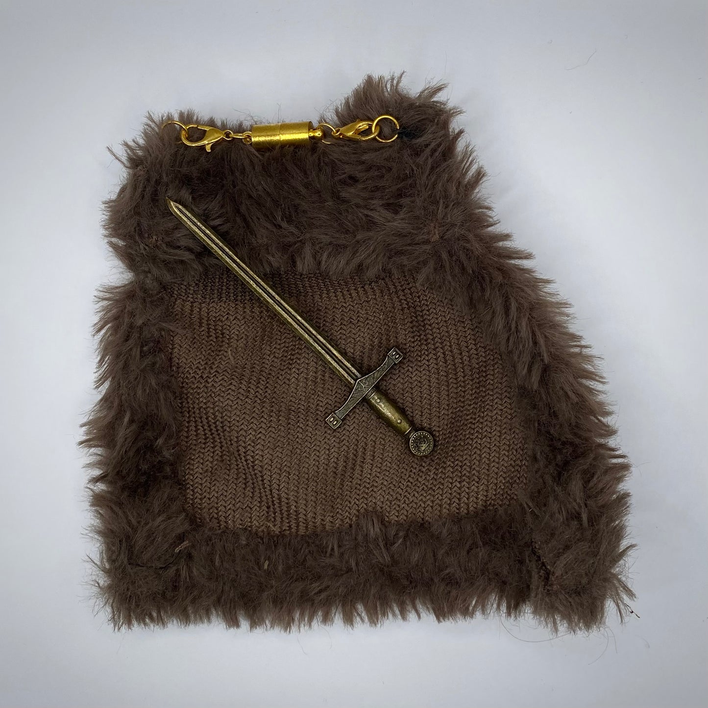 Viking faux fur clock and cloak set for your pecker/weenie